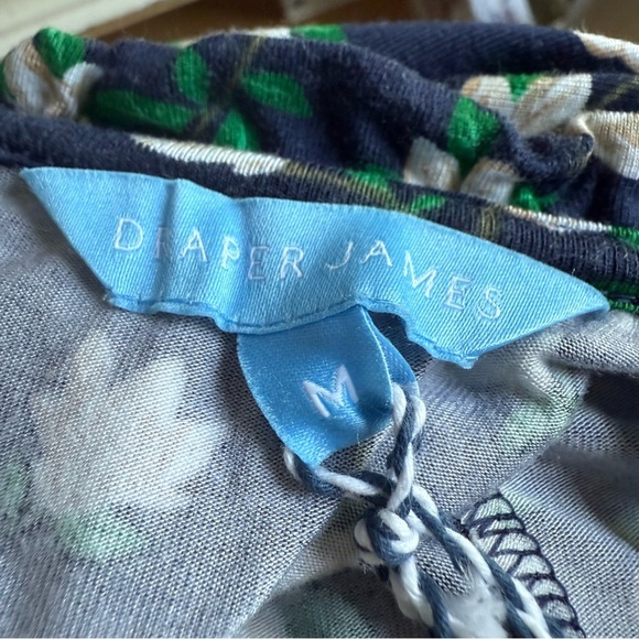 Draper James Womens Floral Print Kitty Knit A Line Dress Navy Blue Size Medium - Picture 7 of 11